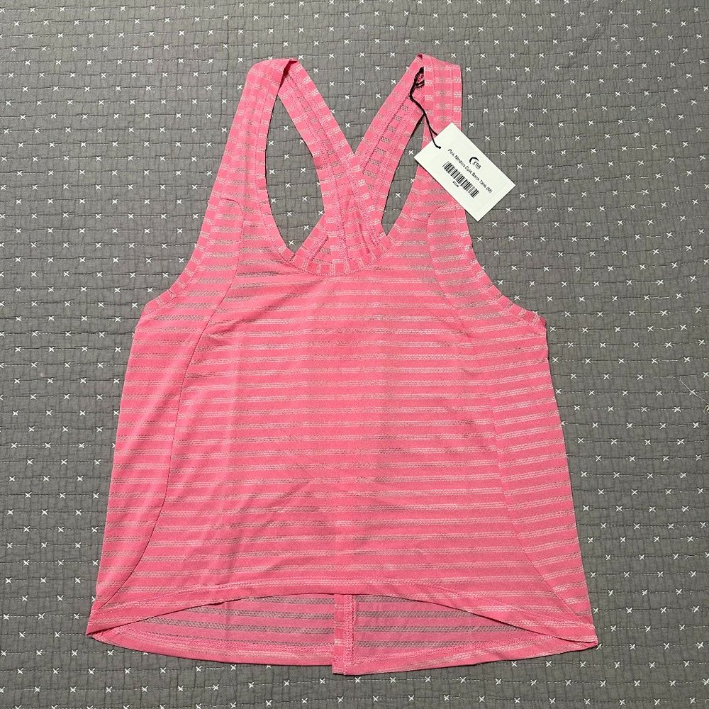 NWT ZYIA Pink Nimbus Split Back Tank